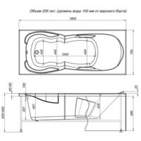 Ванна Aquanet Viola 180x75 (с каркасом) - Превью изображения №3 — Интернет-магазин Time-Shop