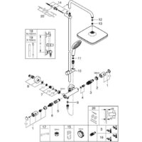 Душевая система  Grohe Vitalio Comfort 250 26696001 - Превью изображения №6 — Интернет-магазин Time-Shop