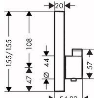 Смеситель Hansgrohe ShowerSelect Glass 15763340 (матовый черный) - Превью изображения №2 — Интернет-магазин Time-Shop