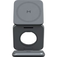 Беспроводное зарядное Magssory Fold Pro 3 в 1 WCH063 (темно-серый) - Превью изображения №2 — Интернет-магазин Time-Shop