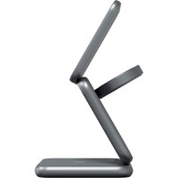 Беспроводное зарядное Magssory Fold Pro 3 в 1 WCH063 (темно-серый) - Превью изображения №4 — Интернет-магазин Time-Shop