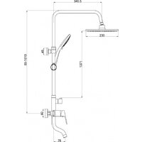 Душевая система  Gross Aqua Flat GA9008SMD02MW - Превью изображения №2 — Интернет-магазин Time-Shop