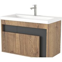  Дабер Тумба под умывальник 016 Тобага/Эридан 80 Т16.8Т.0.22 (дуб галифакс/серый) - Превью изображения №1 — Интернет-магазин Time-Shop