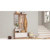 Стенка Империал Интер в прихожую (дуб сонома/белый) - Превью изображения №2 — Интернет-магазин Time-Shop