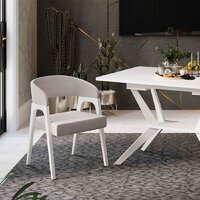 Стул с подлокотниками Трия Техас (графит №219 Велюр Jercy graphite/белый матовый) - Превью изображения №2 — Интернет-магазин Time-Shop