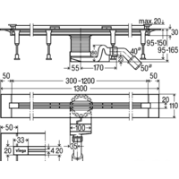 Трап/канал Viega Advantix Vario 704353 (с матовой вставкой SR1) - Превью изображения №2 — Интернет-магазин Time-Shop