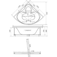 Ванна Triton Сабина 160x160 - Превью изображения №6 — Интернет-магазин Time-Shop