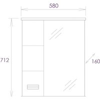  Onika Шкаф с зеркалом Балтика 58.01 205848 - Превью изображения №7 — Интернет-магазин Time-Shop