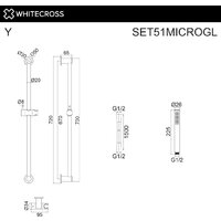 Душевой гарнитур  Whitecross SET51MICROGL (золото) - Превью изображения №2 — Интернет-магазин Time-Shop