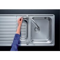 Смеситель Blanco Solenta-S Senso (рычаг слева, нержавеющая сталь) - Превью изображения №3 — Интернет-магазин Time-Shop