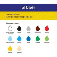 Эмаль Alfavit ПФ-115 20 кг (коричневый) - Превью изображения №2 — Интернет-магазин Time-Shop