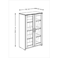Тумба Mio Tesoro Сириус 2 двери со стеклом 78x123 2.02.03.390.3 (дуб сонома) - Превью изображения №4 — Интернет-магазин Time-Shop