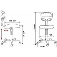 Офисное кресло Бюрократ CH-299NX (черный) - Превью изображения №6 — Интернет-магазин Time-Shop