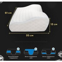 Ортопедическая подушка ИвШвейСтандарт Freshness 61х35х13 - Превью изображения №8 — Интернет-магазин Time-Shop