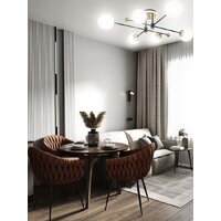 Припотолочная люстра Aitin Pro L73043/6T (черный/золото) - Превью изображения №3 — Интернет-магазин Time-Shop