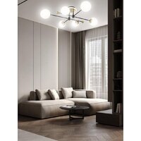 Припотолочная люстра Aitin Pro L73043/6T (черный/золото) - Превью изображения №5 — Интернет-магазин Time-Shop