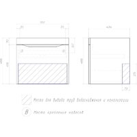 Vigo Тумба под умывальник Grani 600-0-1 Como навесная - Превью изображения №8 — Интернет-магазин Time-Shop