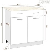 Шкаф напольный Кортекс-мебель Корнелия Лира НШ80р1ш (оникс/королевский опал) - Превью изображения №3 — Интернет-магазин Time-Shop