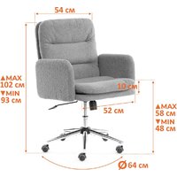 Офисное кресло TetChair Dover (хром/букле/коричневый) - Превью изображения №12 — Интернет-магазин Time-Shop