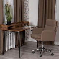 Офисное кресло TetChair Dover (хром/букле/коричневый) - Превью изображения №11 — Интернет-магазин Time-Shop