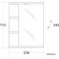  Onika Шкаф с зеркалом Карина 55.01 правый (белый) [205513] - Превью изображения №5 — Интернет-магазин Time-Shop
