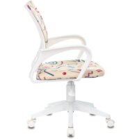 Компьютерное кресло Бюрократ Burokids 1W 1920820 (песочный Sticks 02/пластик белый) - Превью изображения №3 — Интернет-магазин Time-Shop