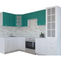 Артём-Мебель София СН-114 со стеклом МДФ 1.4x2.7 (морская волна/дуб полярный)