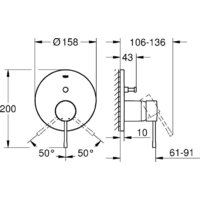Смеситель без скрытого механизма Grohe Essence 24167A01 - Превью изображения №4 — Интернет-магазин Time-Shop