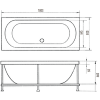 Ванна Eurolux Orio 180x80 - Превью изображения №3 — Интернет-магазин Time-Shop