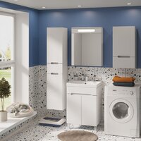  Runo Шкаф-пенал для ванной Парма 35 правый с корзиной (напольный/подвесной) - Превью изображения №7 — Интернет-магазин Time-Shop