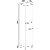  Runo Шкаф-пенал для ванной Парма 35 правый с корзиной (напольный/подвесной) - Превью изображения №10 — Интернет-магазин Time-Shop