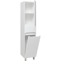  Runo Шкаф-пенал для ванной Парма 35 правый с корзиной (напольный/подвесной) - Превью изображения №5 — Интернет-магазин Time-Shop