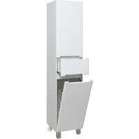  Runo Шкаф-пенал для ванной Парма 35 правый с корзиной (напольный/подвесной) - Превью изображения №3 — Интернет-магазин Time-Shop