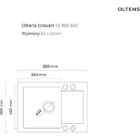 Кухонная мойка Oltens Gravan 72102300 - Превью изображения №2 — Интернет-магазин Time-Shop