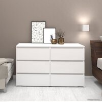 Комод Кортекс-мебель Бари 120 6ш (белый/белый/белый) - Превью изображения №3 — Интернет-магазин Time-Shop