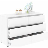 Комод Кортекс-мебель Бари 120 6ш (белый/белый/белый) - Превью изображения №2 — Интернет-магазин Time-Shop