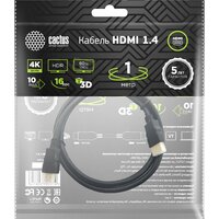 CACTUS HDMI - HDMI CS-HDMI.1.4-1 (1 м, черный)