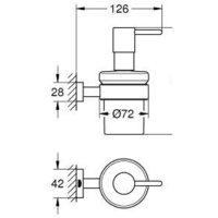 Дозатор для жидкого мыла Grohe Essentials Cube [40756001] - Превью изображения №2 — Интернет-магазин Time-Shop