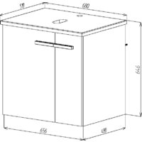  Viant Тумба под умывальник Мюнхен VMUN70NBEL-T2STP (белый) - Превью изображения №6 — Интернет-магазин Time-Shop