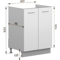 Шкаф напольный Кортекс-мебель Корнелия Лира НШ60м (ателье светлый) - Превью изображения №3 — Интернет-магазин Time-Shop