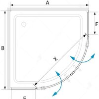 Душевой уголок RGW SV-53 100х100 - Превью изображения №6 — Интернет-магазин Time-Shop