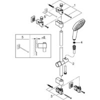 Душевой гарнитур  Grohe Vitalio Comfort 110 269302431 - Превью изображения №4 — Интернет-магазин Time-Shop