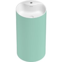 Умывальник Wellsee Chalice Perfection 230627000 (отдельностоящий, с отверстием под смеситель, цвет матовый светло-зеленый/глянцевый белый) - Превью изображения №2 — Интернет-магазин Time-Shop