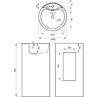 Умывальник Wellsee Chalice Perfection 230627000 (отдельностоящий, с отверстием под смеситель, цвет матовый светло-зеленый/глянцевый белый) - Превью изображения №9 — Интернет-магазин Time-Shop