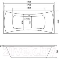 Ванна Lauter Belgravia 190x90 21110190 (с ножками) - Превью изображения №14 — Интернет-магазин Time-Shop