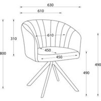 Стул с подлокотниками Мамадома Shelly-R 360 (m04 Grey Beige Lux/капучино) - Превью изображения №15 — Интернет-магазин Time-Shop
