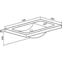  Runo Тумба с умывальником Микра 40 правая + Como 40 (подвесная, белый) - Превью изображения №8 — Интернет-магазин Time-Shop