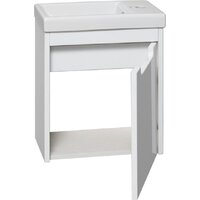  Runo Тумба с умывальником Микра 40 правая + Como 40 (подвесная, белый) - Превью изображения №3 — Интернет-магазин Time-Shop