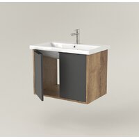  Дабер Тумба под умывальник 018 60 Т18.6.0.22Ч (дуб галифакс/серый/ручка черная) - Превью изображения №2 — Интернет-магазин Time-Shop