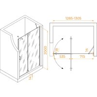 Душевая дверь RGW HO-014 350601413-21 - Превью изображения №4 — Интернет-магазин Time-Shop
